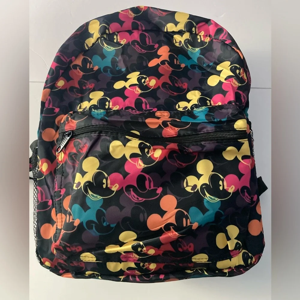 Mickey Mouse black multi color Backpack